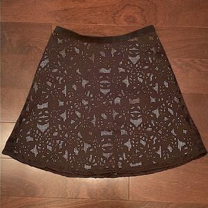 Ann Taylor lined skirt - black with beige lining and detailing